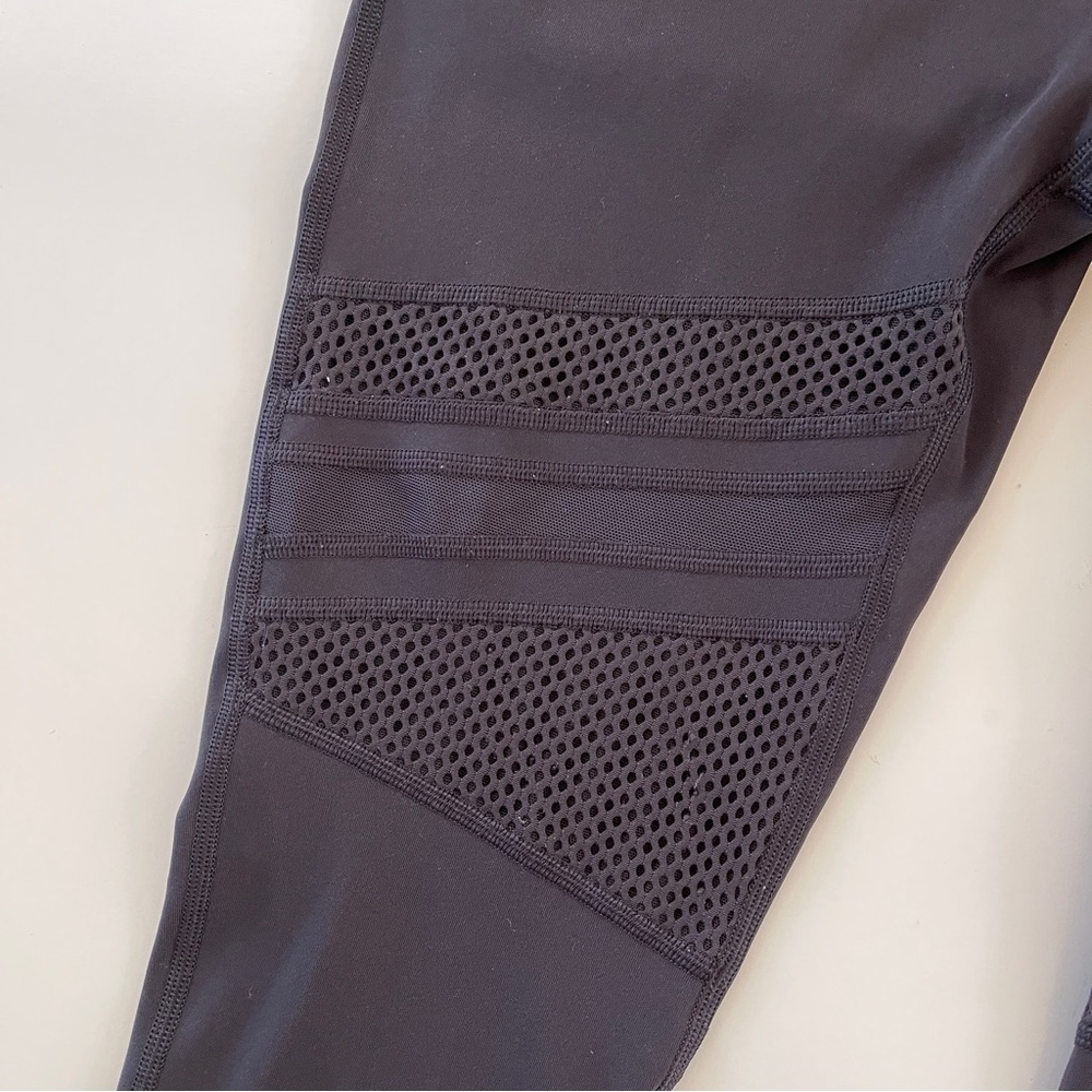 Lululemon Black Leggings with Mesh Detail - Picture 7 of 11
